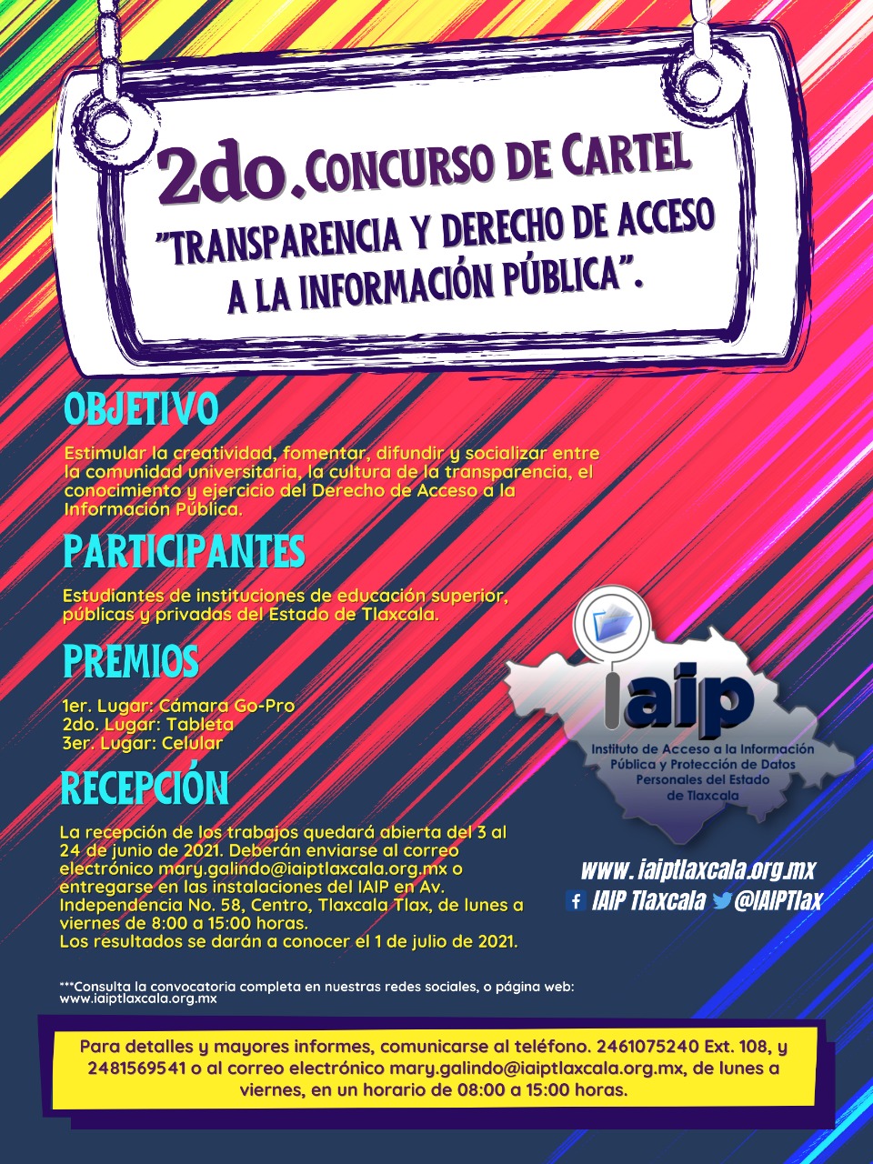 Tomar un riesgo Estrictamente Rezumar Segundo Concurso de Cartel - IAIP Tlaxcala